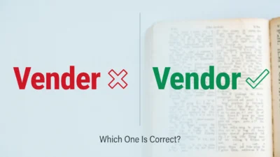 Vender vs Vendor