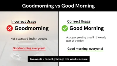 Goodmorning vs Good Morning
