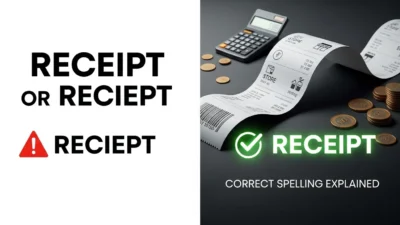 Receipt or Reciept