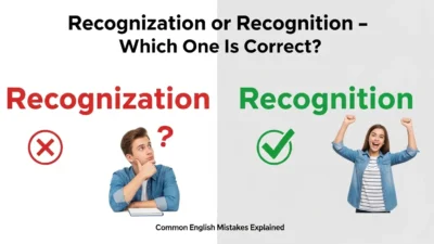Recognization vs Recognition