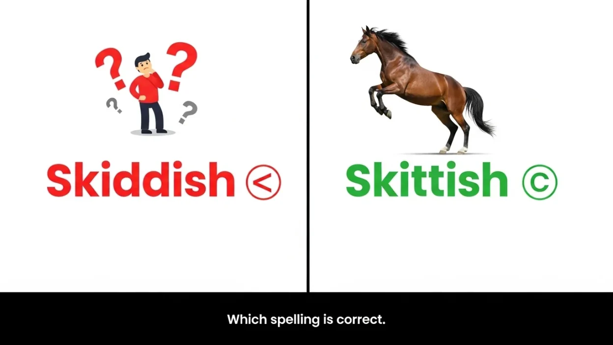 Skiddish vs Skittish