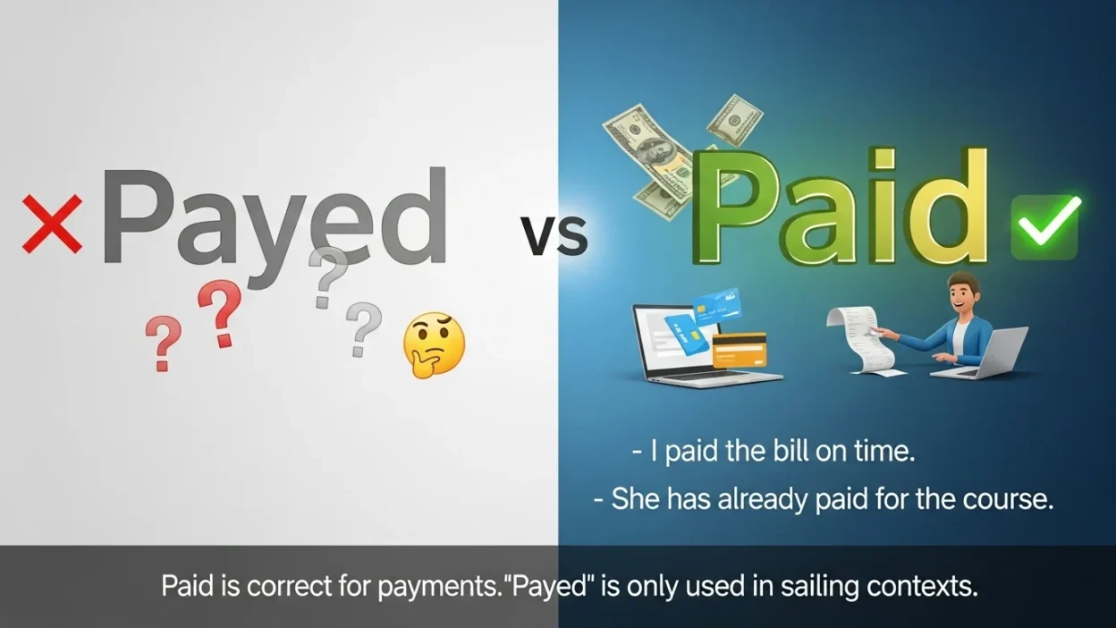 Payed vs Paid