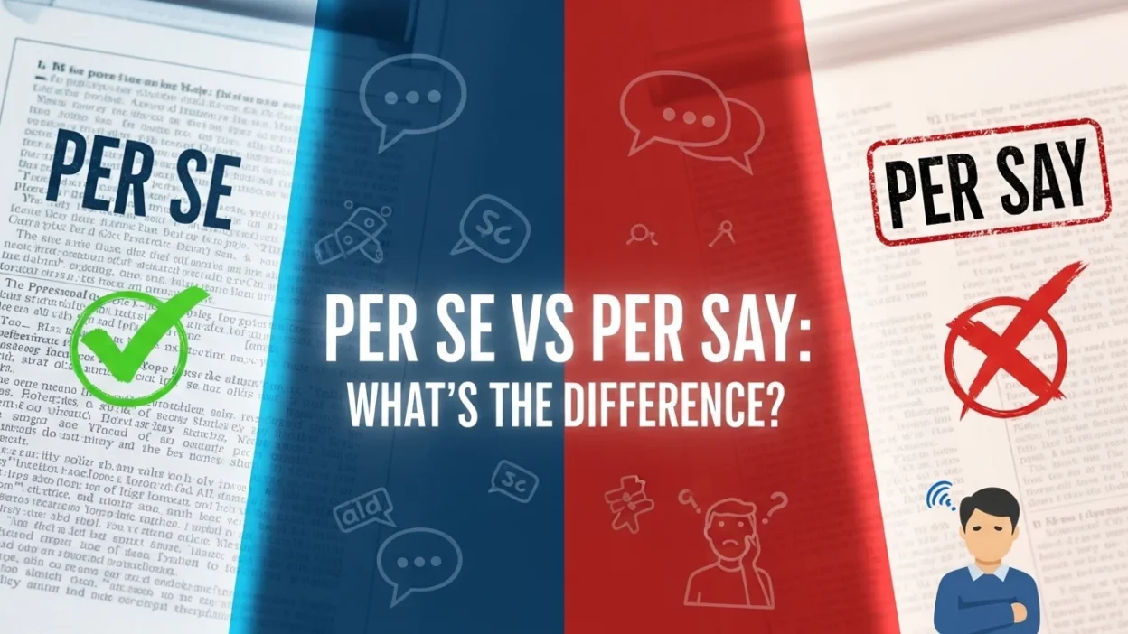 Per Se vs Per Say