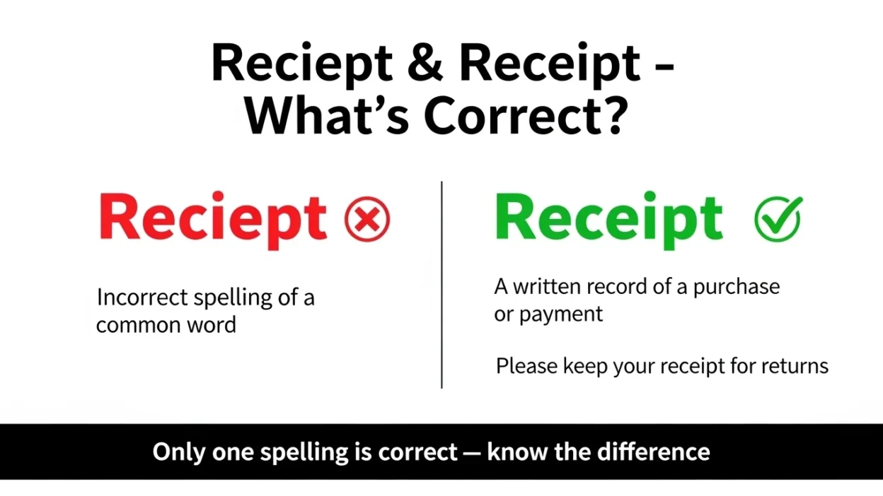 Reciept vs Receipt