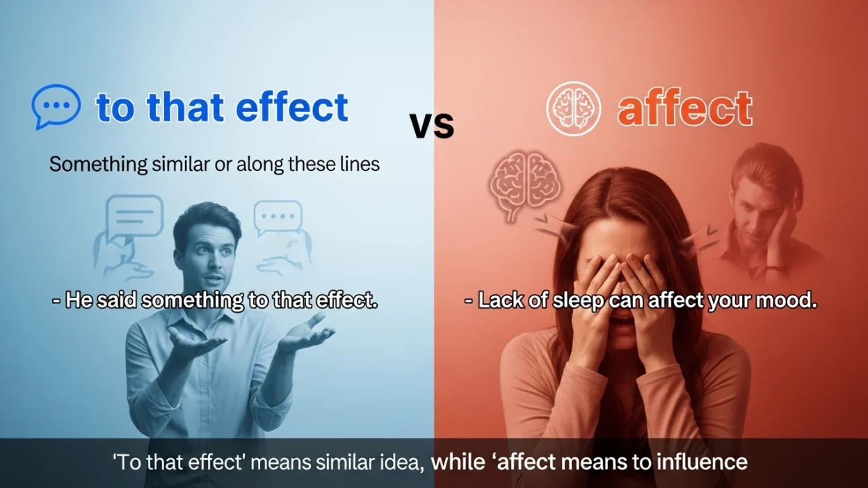 To That Effect vs Affect