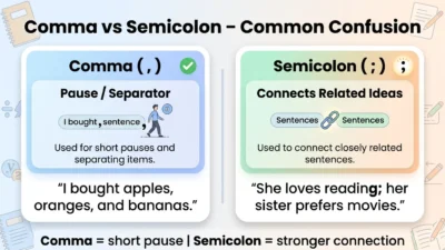 Comma vs Semicolon