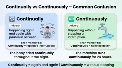 Continually vs Continuously