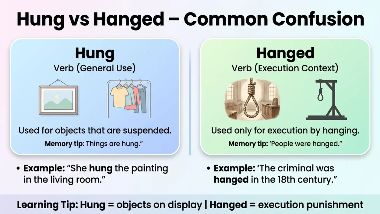 Hung vs Hanged