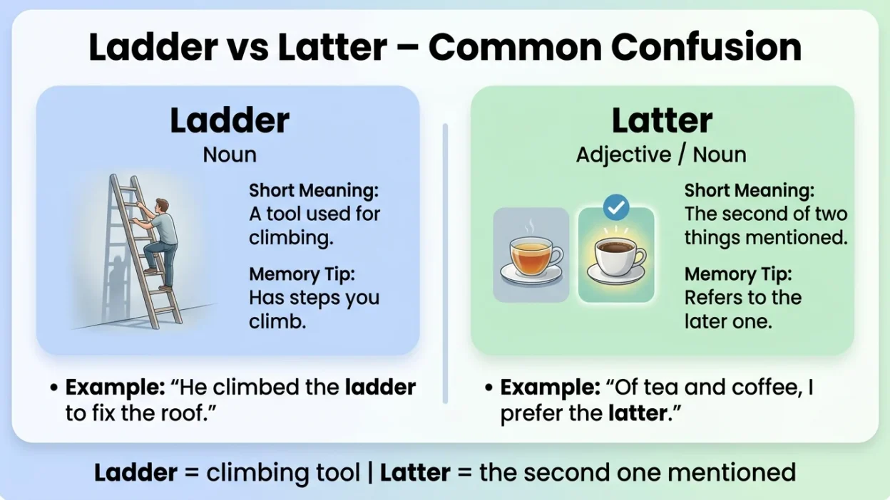 Ladder vs Latter