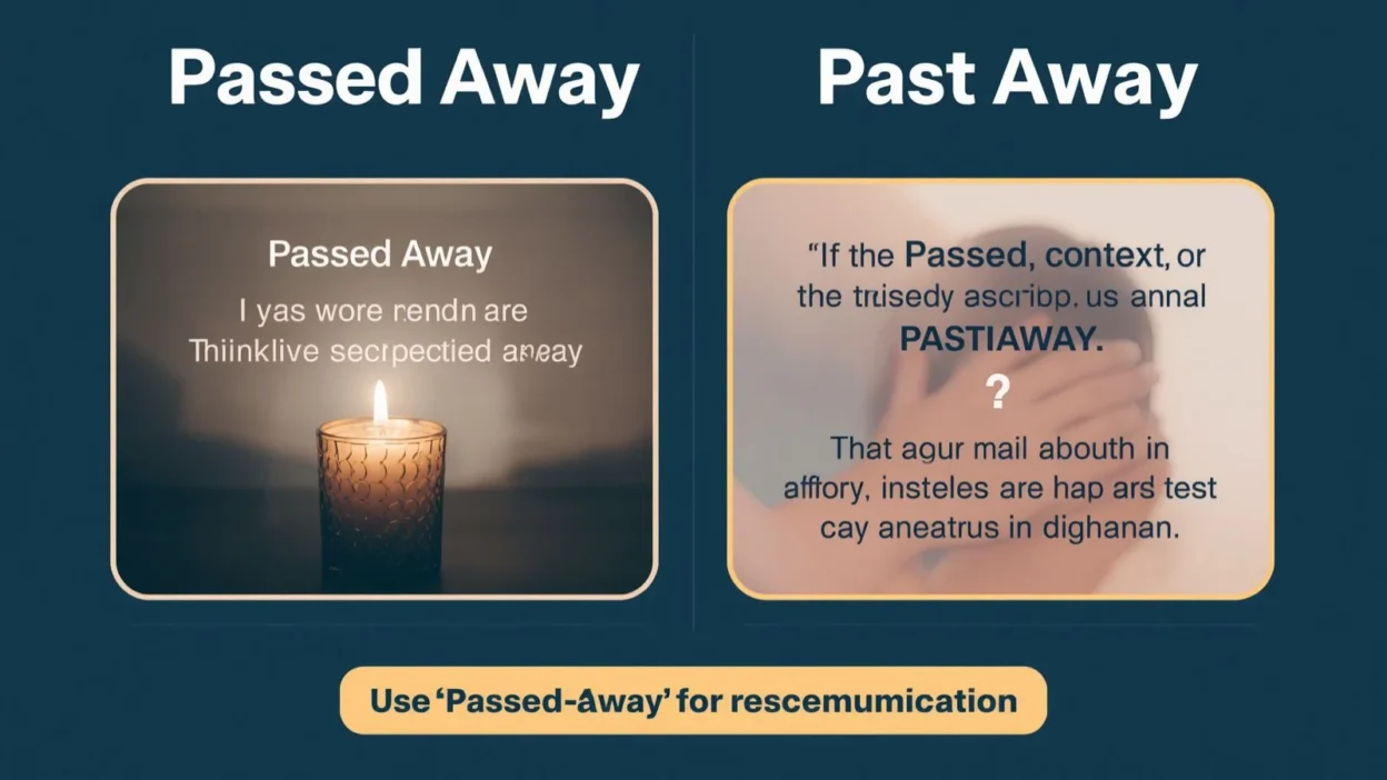 Passed Away vs Past Away